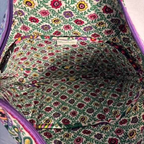 Vera Bradley Floral Quilted Tote Bag With Zipper Closure & Interior Pockets - Picture 5 of 6